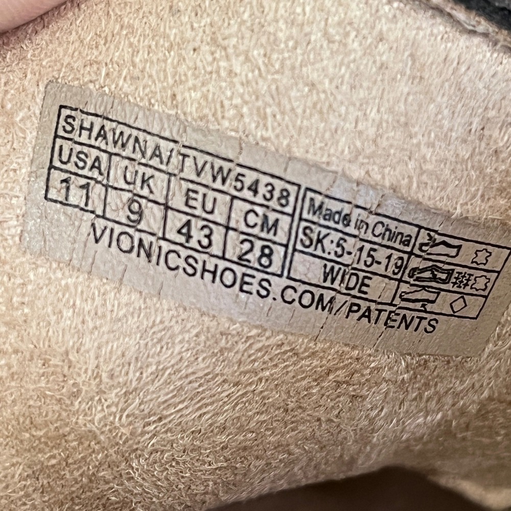 Vionic Shawna Brown Leather Weather Resistant High Top Sneakers Wide 11 TVW5438 - Picture 9 of 11